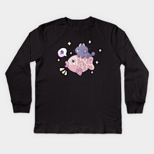 Cat with taiyaki Kids Long Sleeve T-Shirt